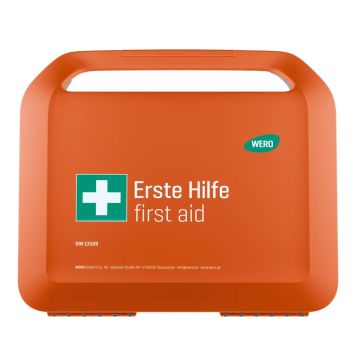 Verbandskoffer WERO Smart Case® groß mit Grundausstattung DIN 13169, mit Wandhalterung