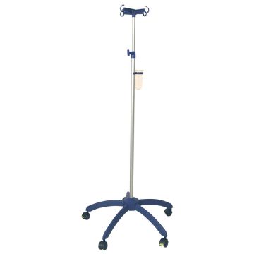 Infusionständer mit 5 Doppel-Laufrollen
