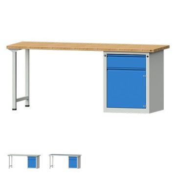 ANKE Kombiwerkbank Modell 821 E, 2000x700x840mm, Sockelschrank, 1 Schublade, 1 Tür