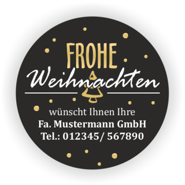 Weihnachtsaufkleber Frohe Weihnachten, 100 Stück/VE