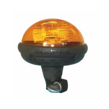 gelbe Rundumkennleuchte nach RSA/StVO, ECE 65, zum Aufstecken, 12 V Halogen, Ellipse