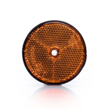 Rückstrahler orange, Ø 60 mm, gelocht, 2 Stück
