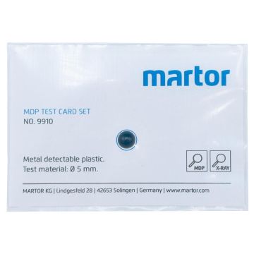 martor MDP PRÜFKARTENSET, 5 Testkarten zur Prüfung für Metalldetektoren