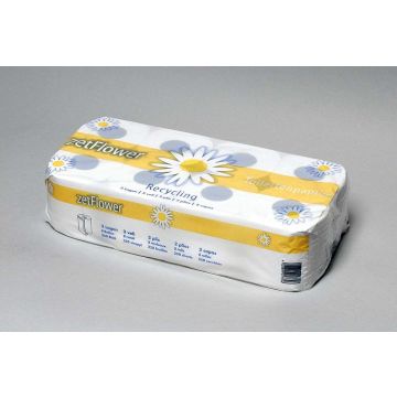 zetGigant® – Tissue-Toilettenpapier, Kleinrollen, weiß, 2-lagig, 64 Rollen mit 250 Blatt, 8x8 Rollen