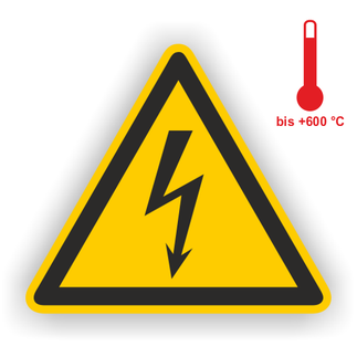 Warnschild, Warnung vor elektrischer Spannung, ISO 7010, INOXTREME®, Edelst., SL = 100 mm