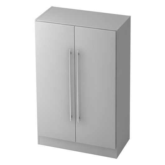 Hammerbacher Büroschrank Highline, 3 Ordnerhöhen, 80 x 42 x 127 cm, grau