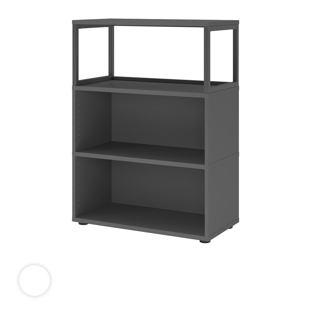 Hammerbacher Büroregal Easyline, Stellfüße, offenes Element, 3 OH, 80x40x109,8cm