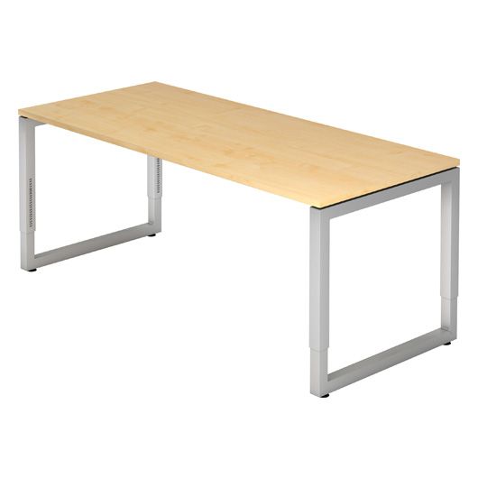 Hammerbacher Schreibtisch Ramona, 180 x 80 cm, höhenverstellbar von 65 bis 85 cm, ahorn