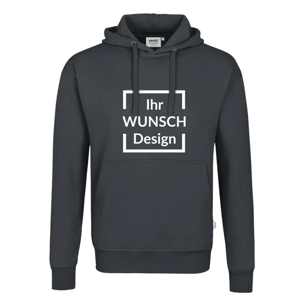 HAKRO Kapuzen-Sweatshirt Premium, NO. 601, anthrazit, Kängurutasche und gefütterter Kapuze