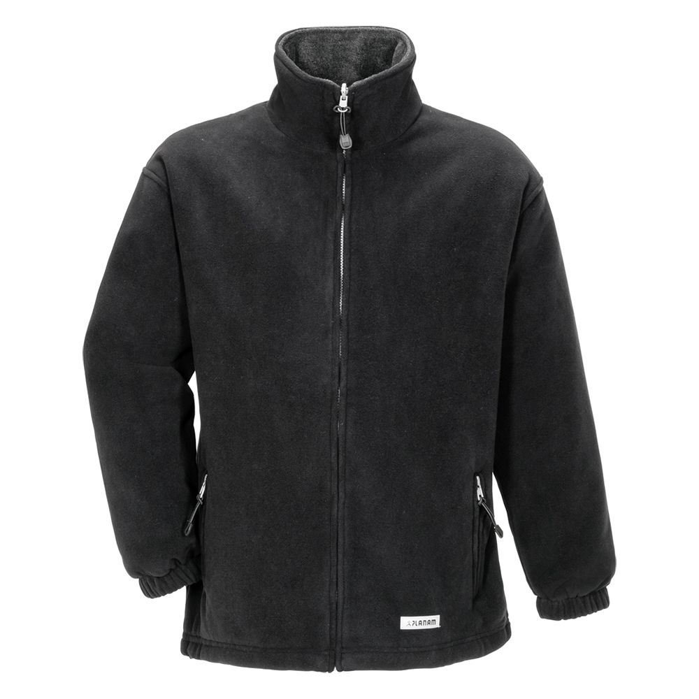 Planam Outdoor Stream Fleecejacke Herren, 0346, schwarz, XS - 3XL