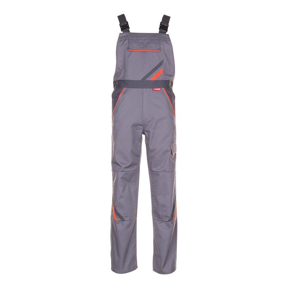 Planam Visline Latzhose, 2430, grau/orange, Größe 110