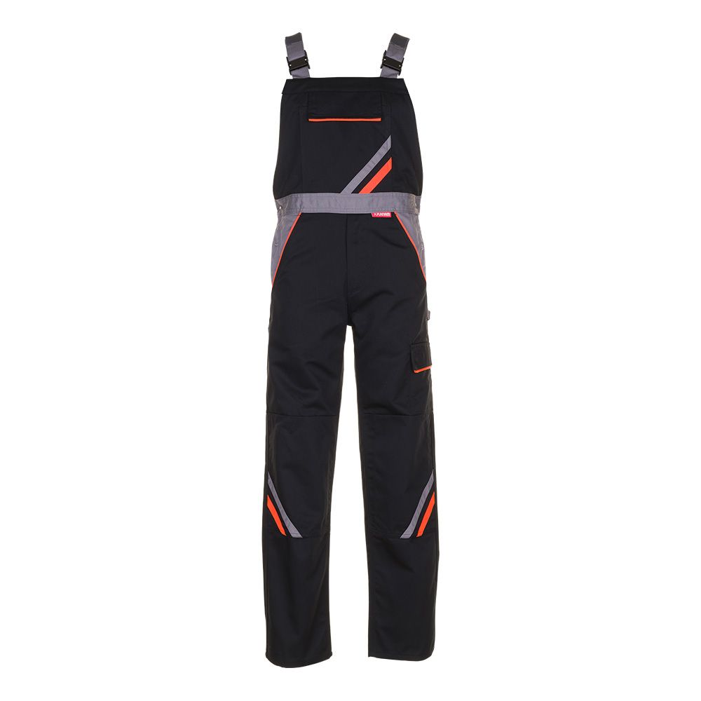 Planam Visline Latzhose, 2431, schwarz/orange, Größe 60