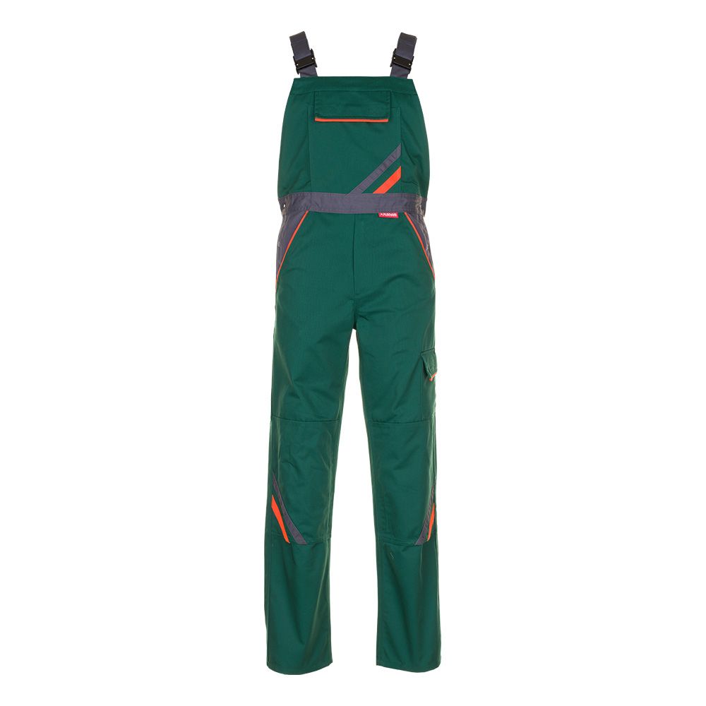Planam Visline Latzhose, 2432, grün/orange, Größe 26
