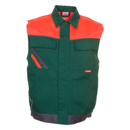 Planam Visline Weste, 2462, grün/orange, Größe XS - 4XL