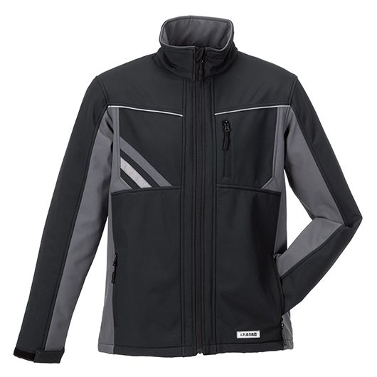Planam Highline Outdoor Softshelljacke, 2721, schwarz/grau,Größe XXXL