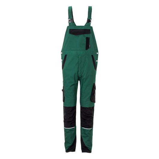 Planam Norit Latzhose Herren, 6524, grün/schwarz, Größe 98