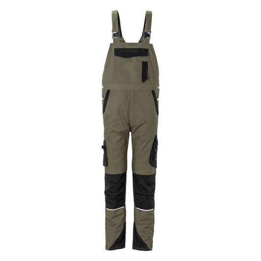 Planam Norit Latzhose Herren, 6525, oliv/schwarz, Größe 56