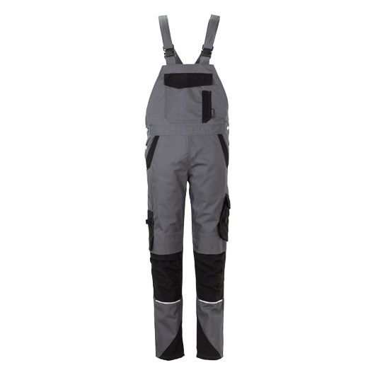 Planam Norit Latzhose Damen, 6531, grau/schwarz, Größe 52