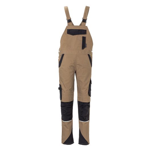 Planam Norit Latzhose Damen, 6533, braun/schwarz, Größe 50
