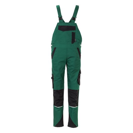 Planam Norit Latzhose Damen, 6534, grün/schwarz