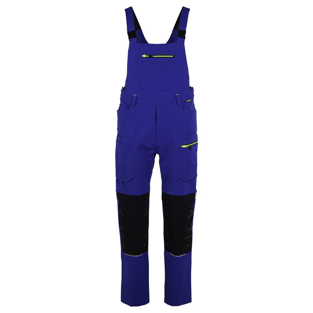 PLANAM rECOline Latzhose, 6722, kornblumenblau/schwarz, Größe 24