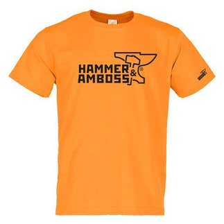 HAMMER & AMBOSS® Arbeitsshirt Herren, uni orange, Größe XL