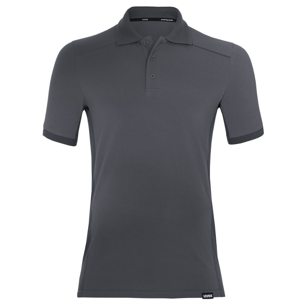 uvex suXXeed industry Poloshirt anthrazit, 88621, sportives Arbeitshirt, grau, Größe S