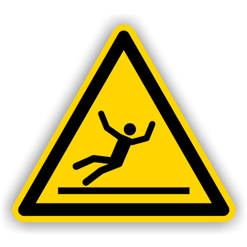 Warnschild, Warnung vor Rutschgefahr, ISO 7010