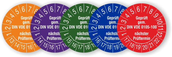 DREKO PRÜFPLAKETTEN - VDE 0100 Prüfung DREKO PRÜFPLAKETTEN - VDE 0100 Prüfung