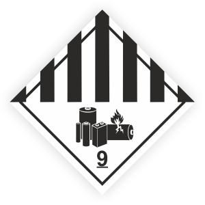 Gefahrzettel Lithium