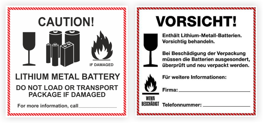 ADR Gefahrzettel alte Norm