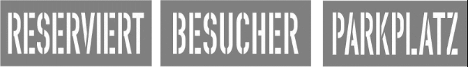 Markierungsschablonen für Parkplätze