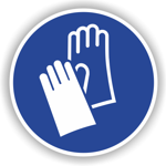Gebotsschild Handschutz benutzen