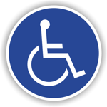 Gebotsschild Rollstuhlfahrer