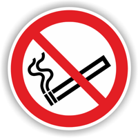 Verbotsschild, Rauchen verboten, ISO 7010