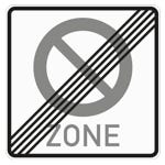 Verkehrsschild - Ende Zone eingeschränktes Halteverbot