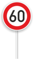 Verkehrszeichen: Höchstgeschwindigkeit 60km/h