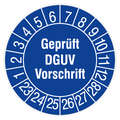 Prüfplakette, Geprüft DGUV Vorschrift, 2023, Standardfolie