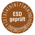 Universelle Prüfplakette ESD geprüft Startjahr 2025