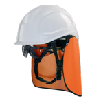 uvex Helmset mit Helm pheos S-KR-IES, Brille und Nackenschutz orange