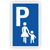 Parkplatzschild - Eltern und Kind