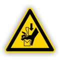 Warnschild Quetschgefahr