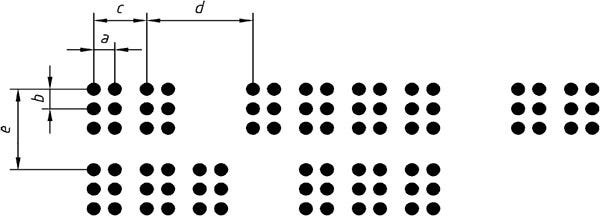 Gro&szlig;buchstaben-Definiton der DIN 32976 in Brailleschrift