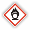 Gefahrstoffkennzeichen - GHS03 - Flamme auf einem Kreis