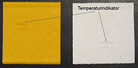 Einkerbungen als Temperaturindikatoren 