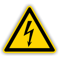 Warnschild gef&auml;hrliche elektrische Spannung